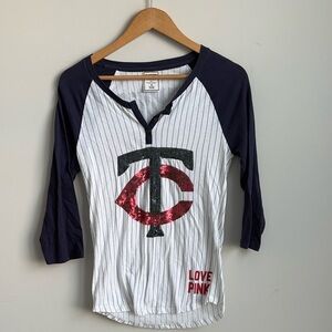 Pink Victoria's Secret MN Twins  Shirt  Medium